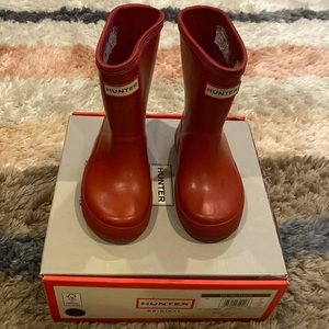 Red Toddler Hunter rain boots